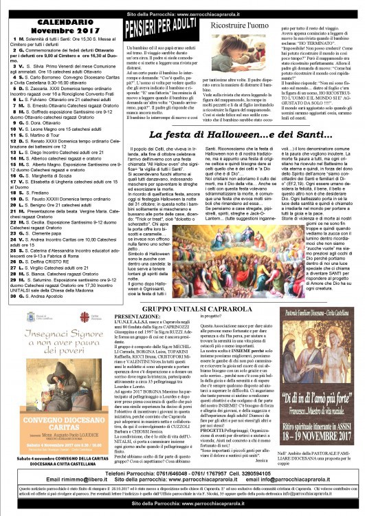 Notiziario Novembre 2017 Notiziario Novembre 2017