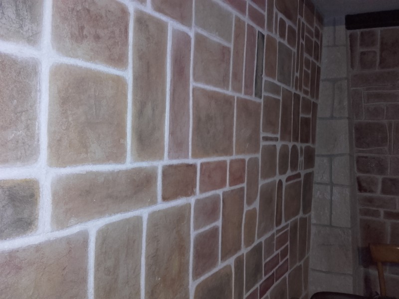 Ditta intonaco stampato muro stampato o pietra finta avellino Intonaco effetto pietra