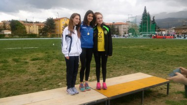 La premiazione della nostra Valeria nei 200 metri